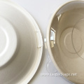 Disposable bagasse white round salad bowls